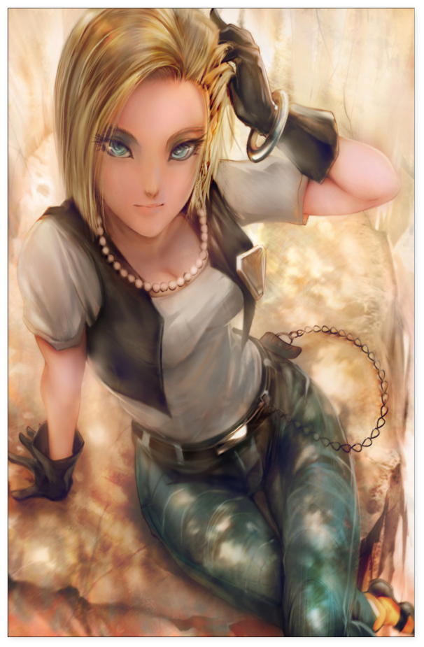 Android 18 Modeling Poster - Model (1024x1024), Png Download