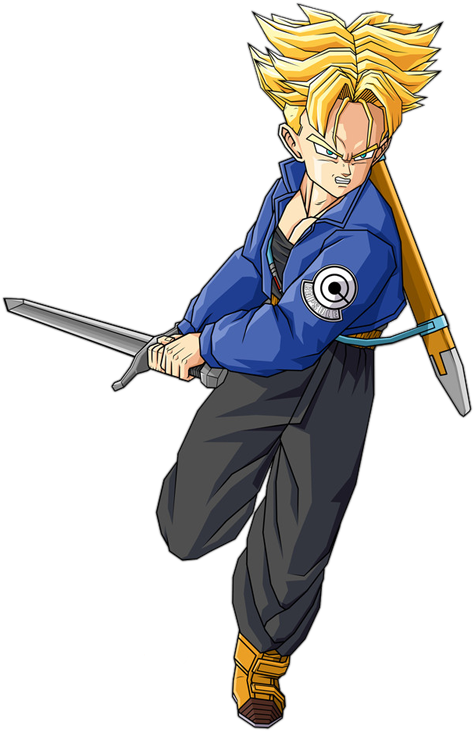 Future Trunks Super Saiyan Png - Trunks Sword Super Saiyan (491x745), Png Download