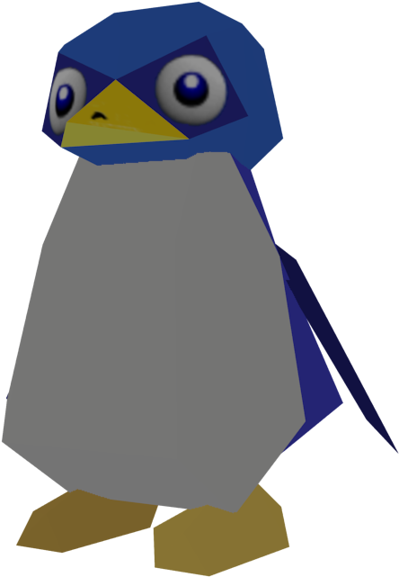 Download Zip Archive - Super Mario 64 Penguin Png (750x650), Png Download