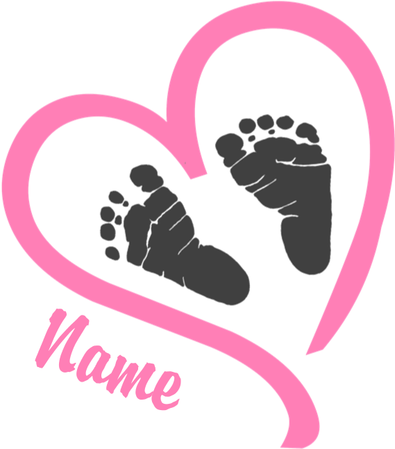 Baby Feet Pink Personalized Maternity Tank Top By Hotmommatees - Svg Baby Foot Prints (700x700), Png Download