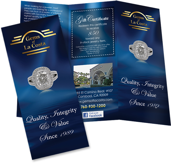 Brochure - Jewellery 3 Fold Flyer (600x600), Png Download