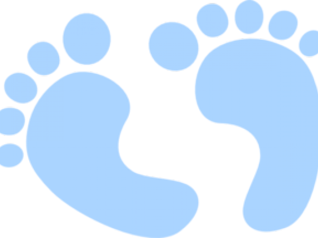 Baby Footprints Clipart - Transparent Blue Baby Feet Clipart (640x480), Png Download