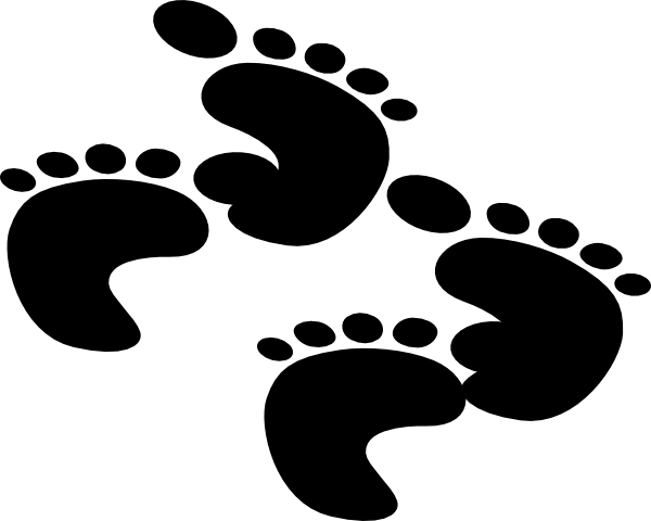 Baby Foot Prints Clip Art - Footprint (600x480), Png Download