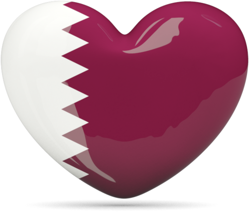 Download Flag Icon Of Qatar At Png Format - Qatar Flag Heart Png (640x480), Png Download