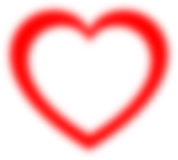 How To Set Use Fuzzy Red Heart Outline Icon Png (600x541), Png Download