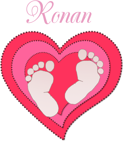 Baby Footprint Heart 5'x7'area Rug - Baby Footprint Heart Invitations (700x700), Png Download
