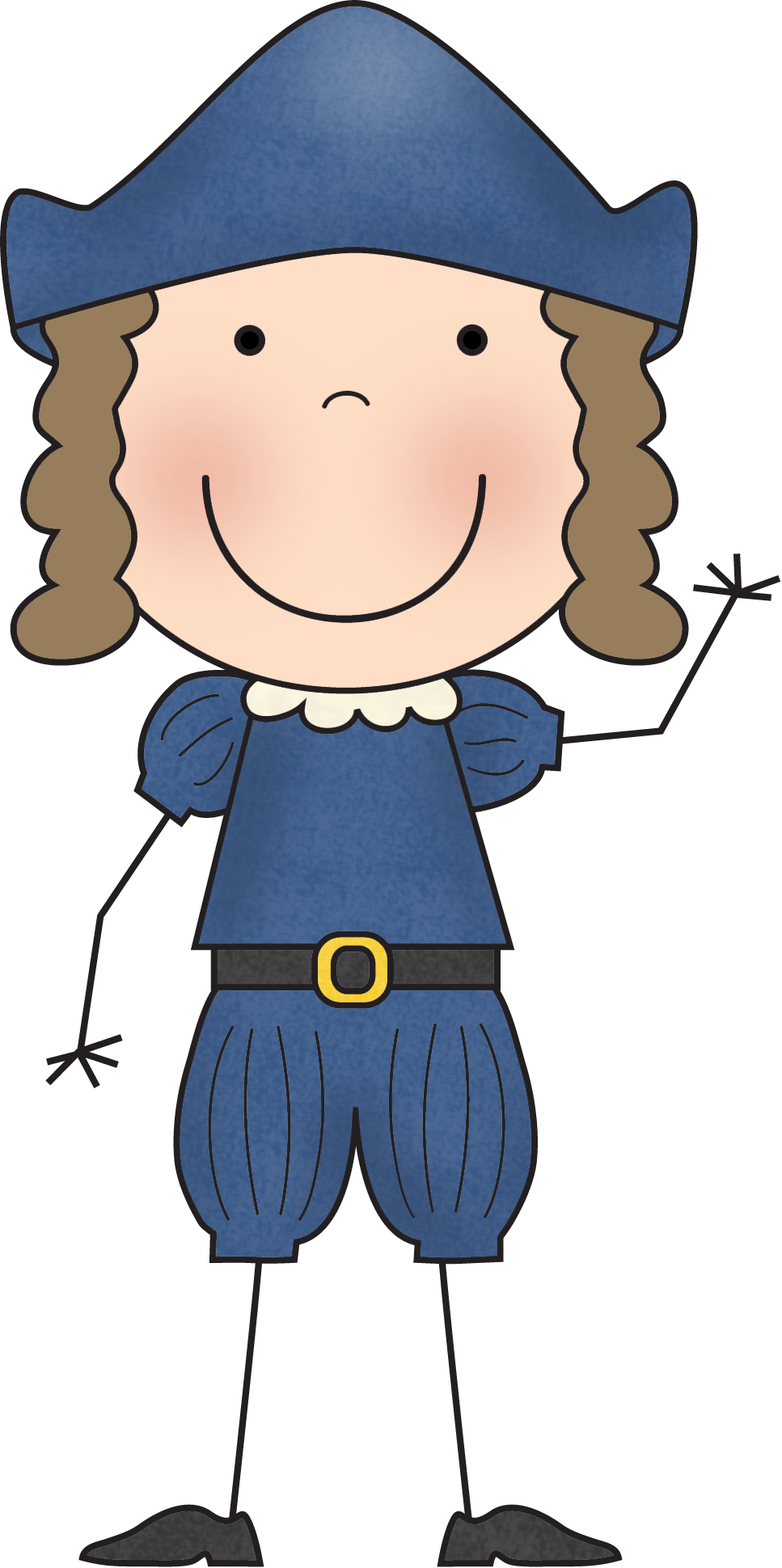 Columbus2 Colored - Cute Christopher Columbus Cartoon (967x1938), Png Download