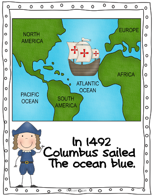 Christopher Columbus Poem - First Grade (312x400), Png Download