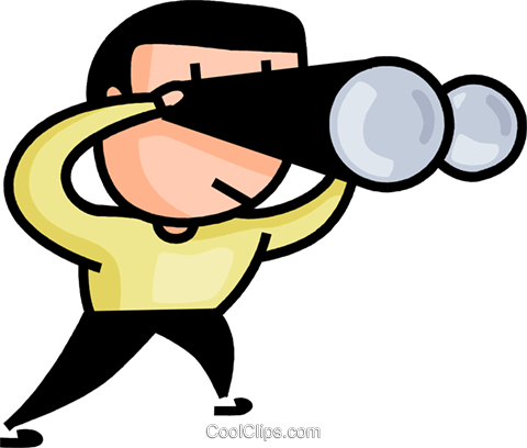 Man Searching With Binoculars Royalty Free Vector Clip - Look For Clip Art (480x408), Png Download