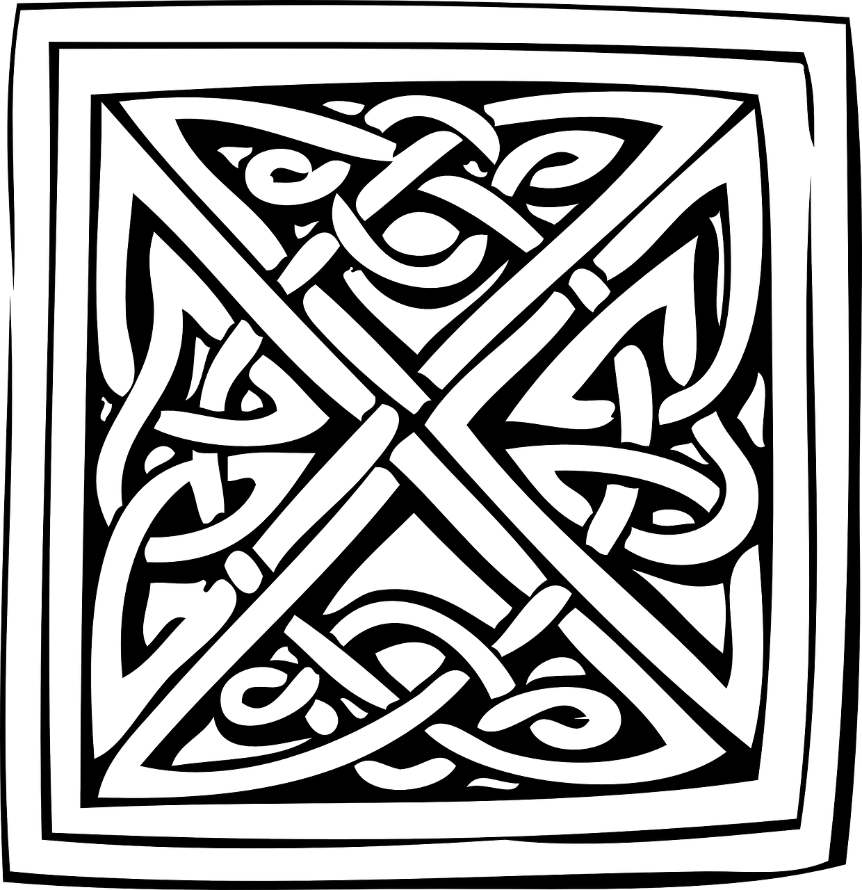 Celtic Viking Tattoo - Celtic Knots Coloring Book (1240x1280), Png Download