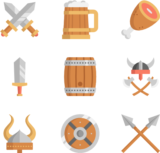 Viking Icons - Vikings Icons Png (600x564), Png Download