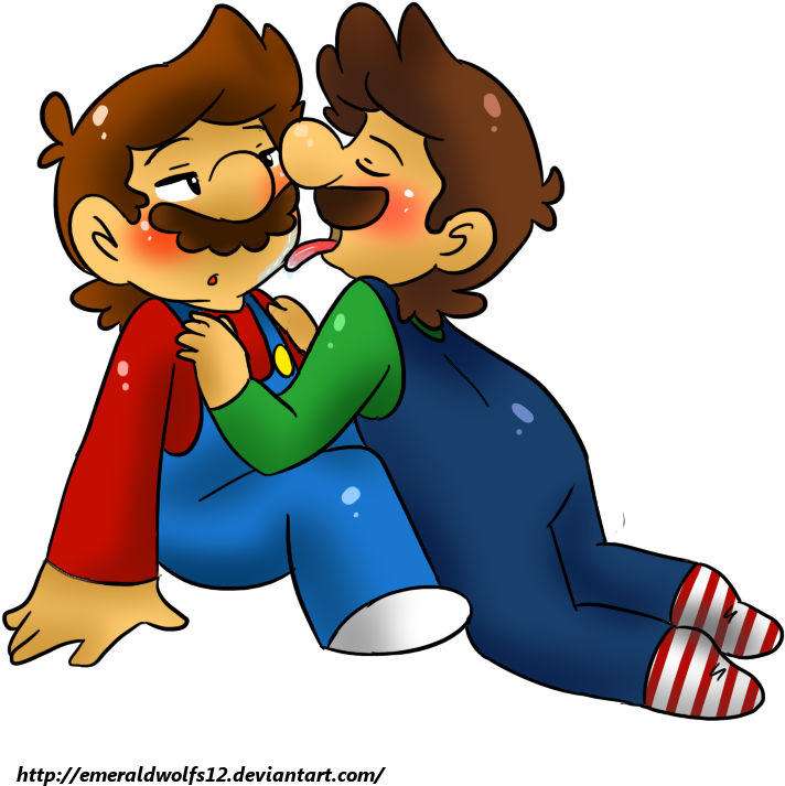 Lick Mario By Mariobrosyaoifan12 On Deviantart Jpg - Mario And Luigi Love (757x757), Png Download