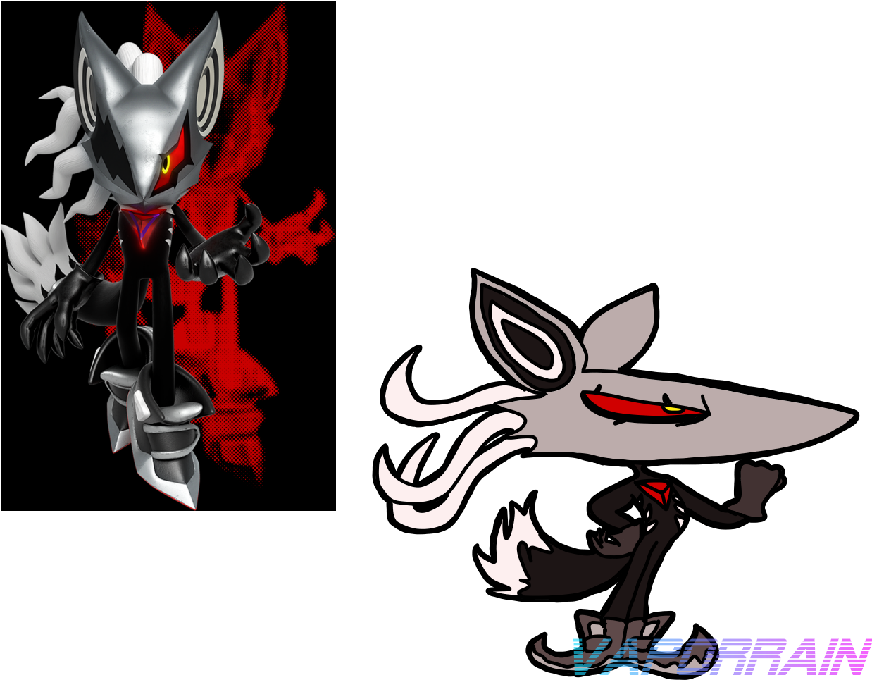 [fan Art]attempted To Draw Infinite From Sonic Forces - Di Infinite Sonic Forces (1259x983), Png Download