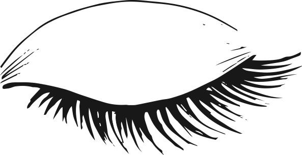 Eyelash Vector Makeup - Eyelashes Makeup Transparent Clipart (593x305), Png Download