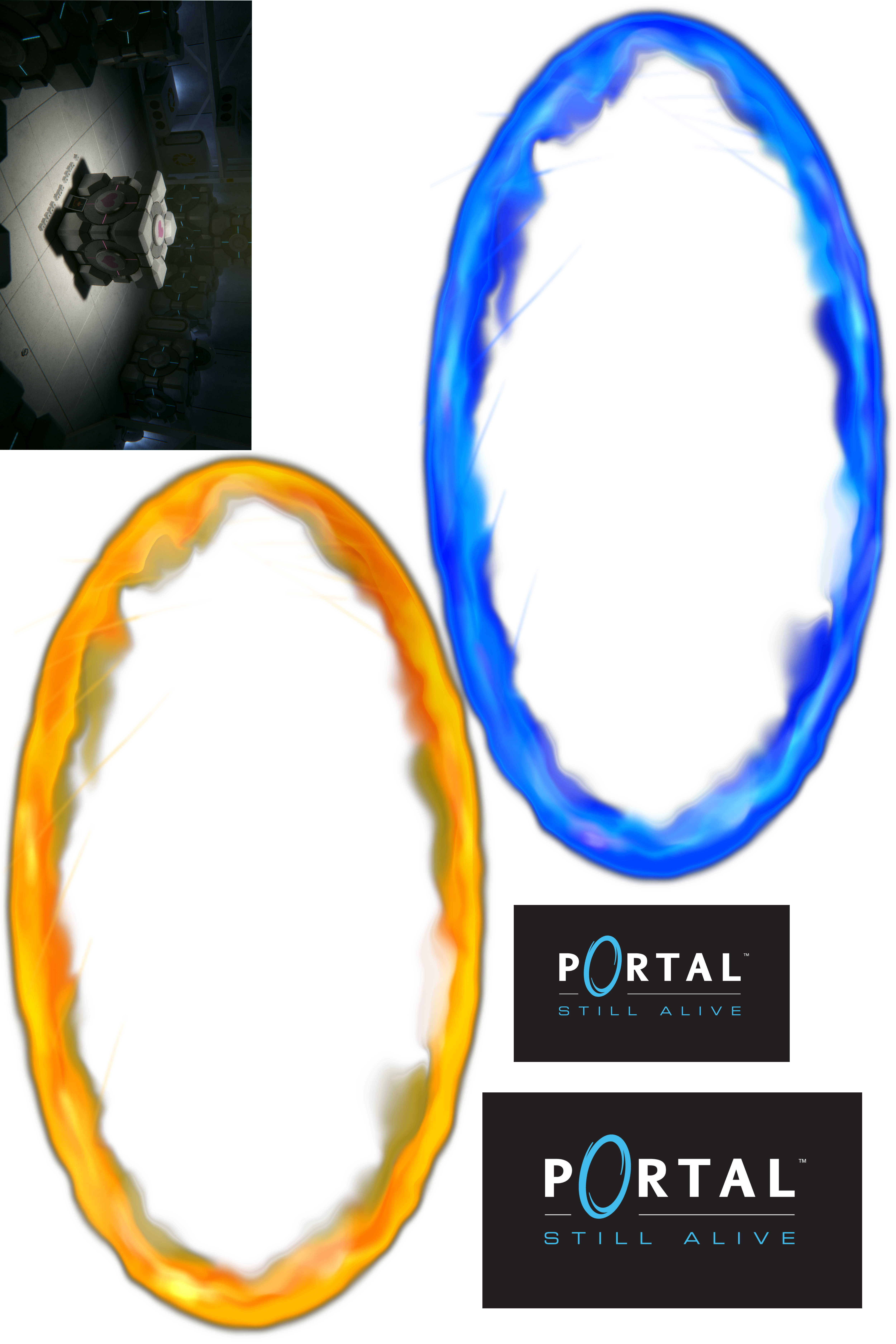 The Portal Door - Portal 2 Portal Png (5000x7500), Png Download