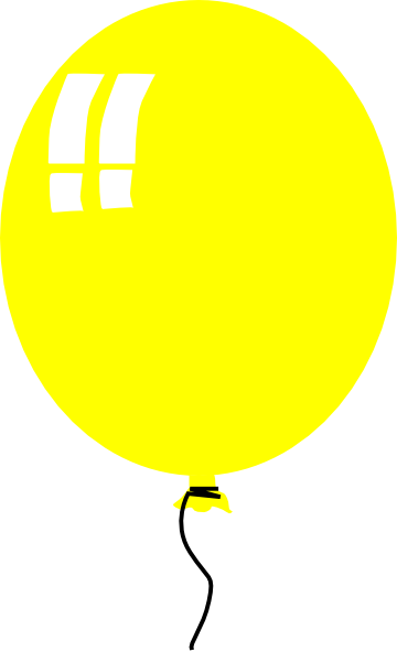 Balloon Clipart Yellow - Circle (360x592), Png Download