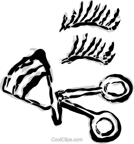 Eyelash Curlers Royalty Free Vector Clip Art Illustration - Illustration (448x480), Png Download