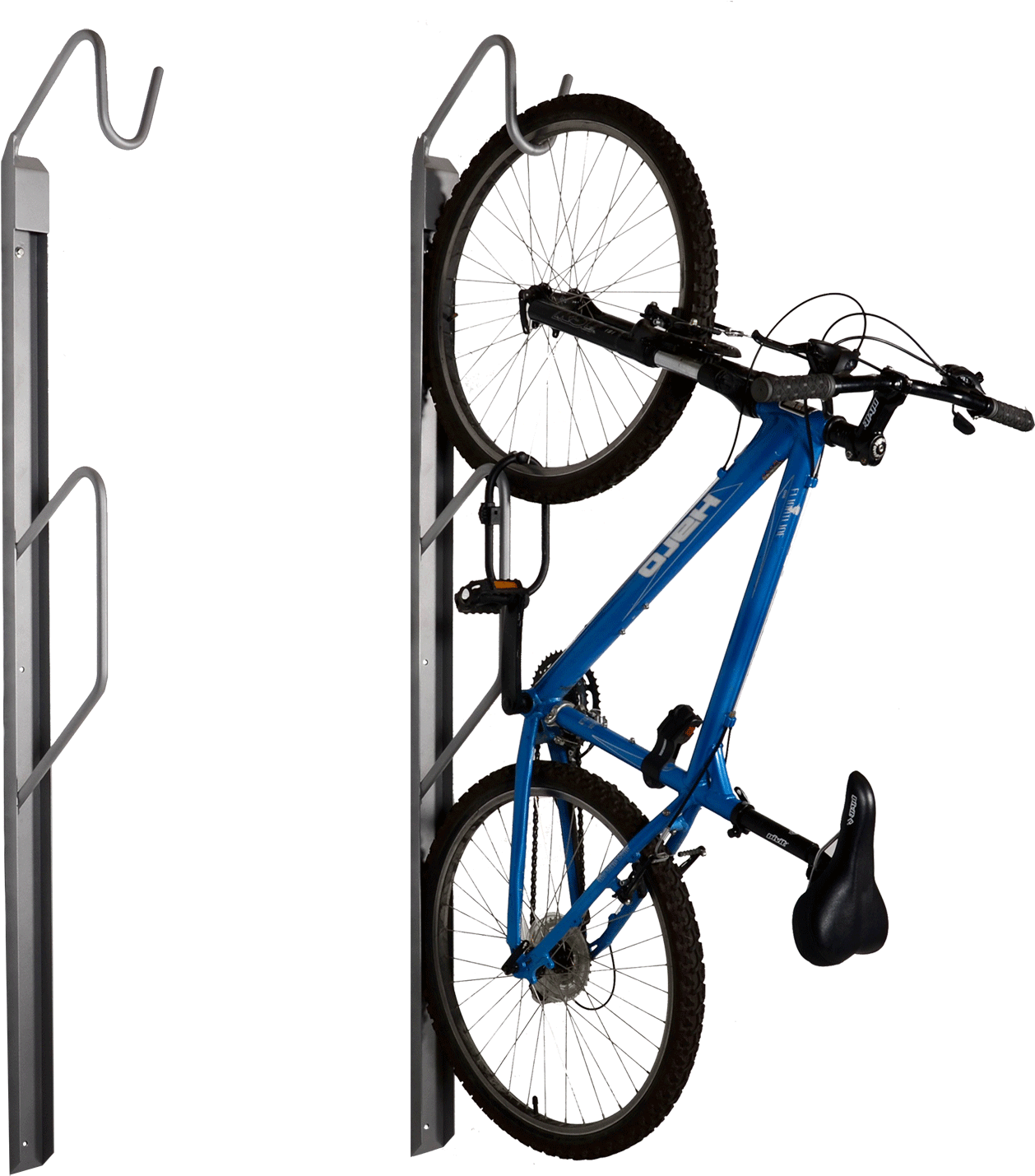 Urban Space Wall Mount Bike Rack - Bicycle (1600x1459), Png Download