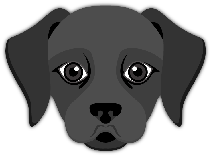 Black Labrador Emoji - Emoji Dog Black White (737x547), Png Download