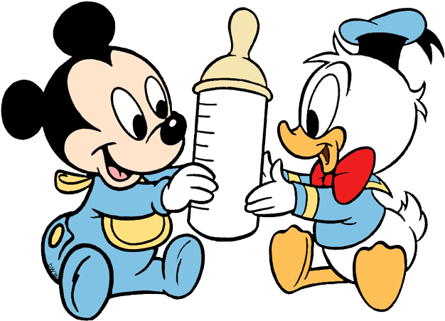 Baby Mickey - Baby Mickey And Donald (635x454), Png Download