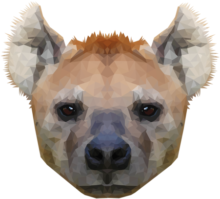 Geometric Vector Animals - Geometric Hyena (500x449), Png Download