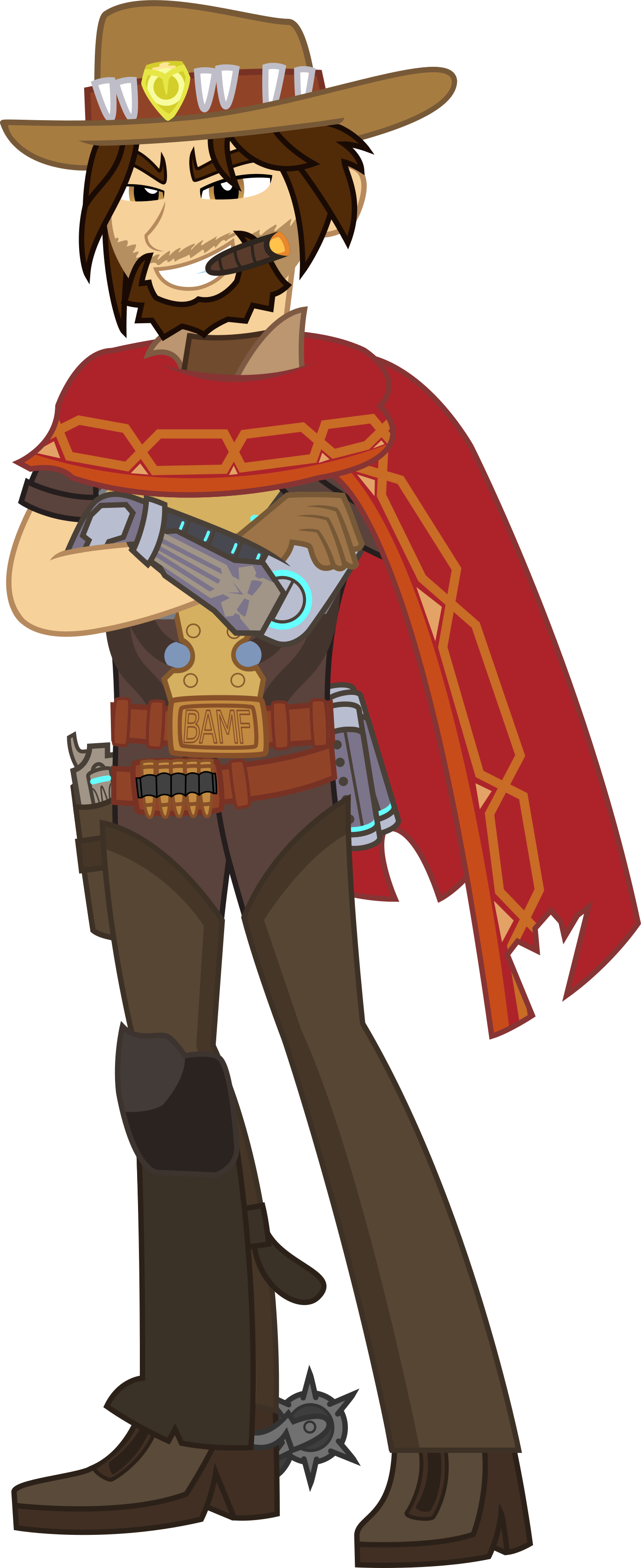 Sketchmcreations, Barely Pony Related, Cigar, Commission, - Mccree Transparent Background (419x1024), Png Download