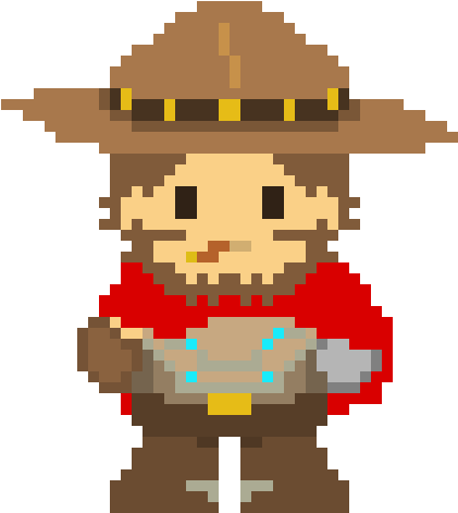 Pixel Mccree - Mccree Pixel (620x600), Png Download
