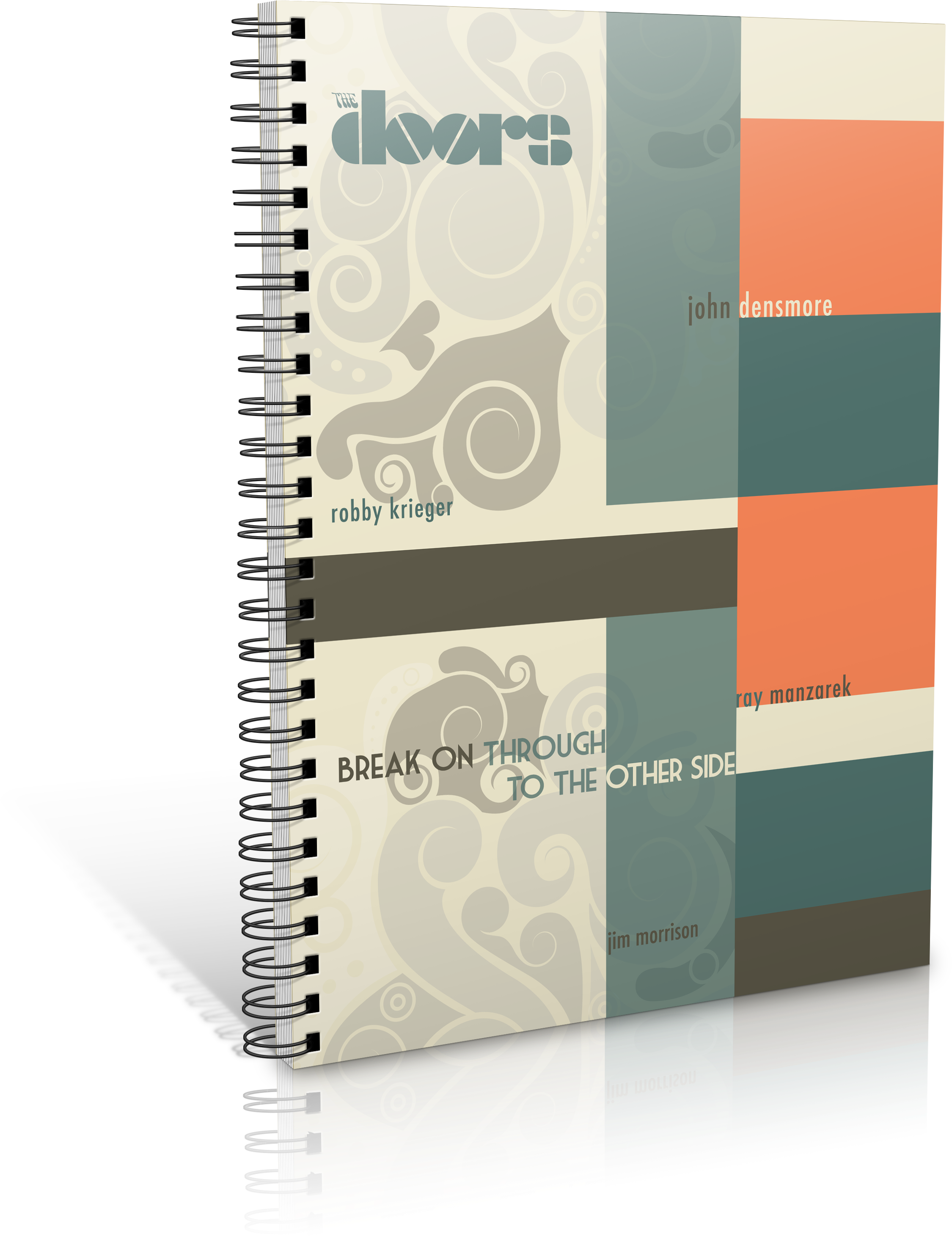 The Doors Spiral Notebook - Doors (2953x3661), Png Download
