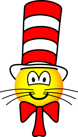 Cat In The Hat Emoticon - Cat In The Hat Emoji (319x560), Png Download