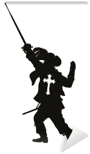 Musketeer With Sword Detailed Vector Silhouette - Musketeer Icon (400x400), Png Download