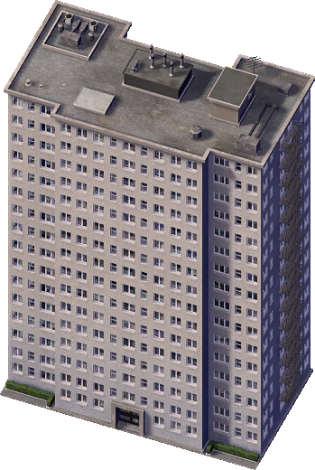 Hi-rise Tenement Houston - Simcity 4 Houston (349x520), Png Download
