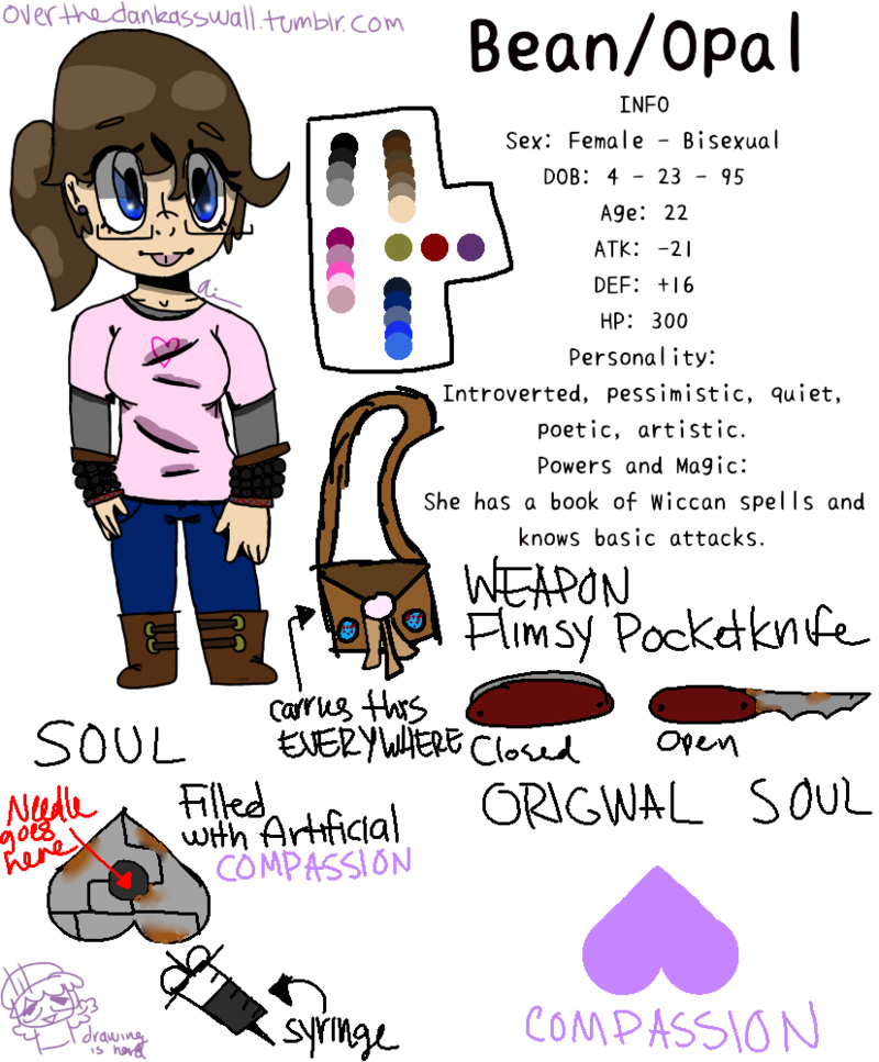 Bean My Oc By Llsmolbeantrashll On Deviantart - Drawing (800x967), Png Download