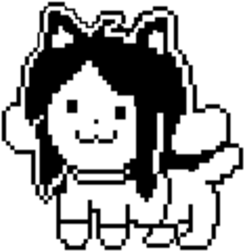 Graphic Black And White Library Temmie Roblox - Undertale Temmie Png (420x420), Png Download