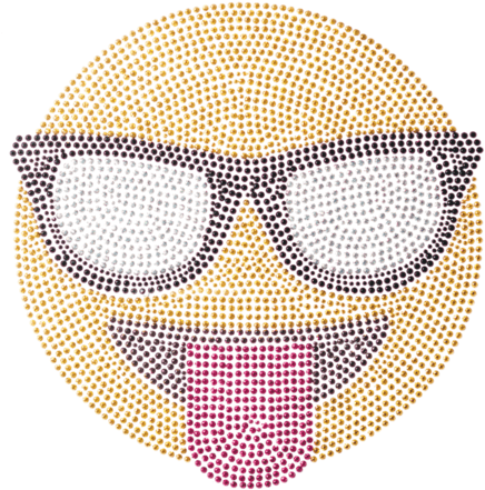 Glasses Emoji - Medium - Smiley (686x1024), Png Download