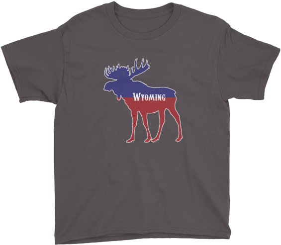 Wyoming Moose - T-shirt (600x600), Png Download