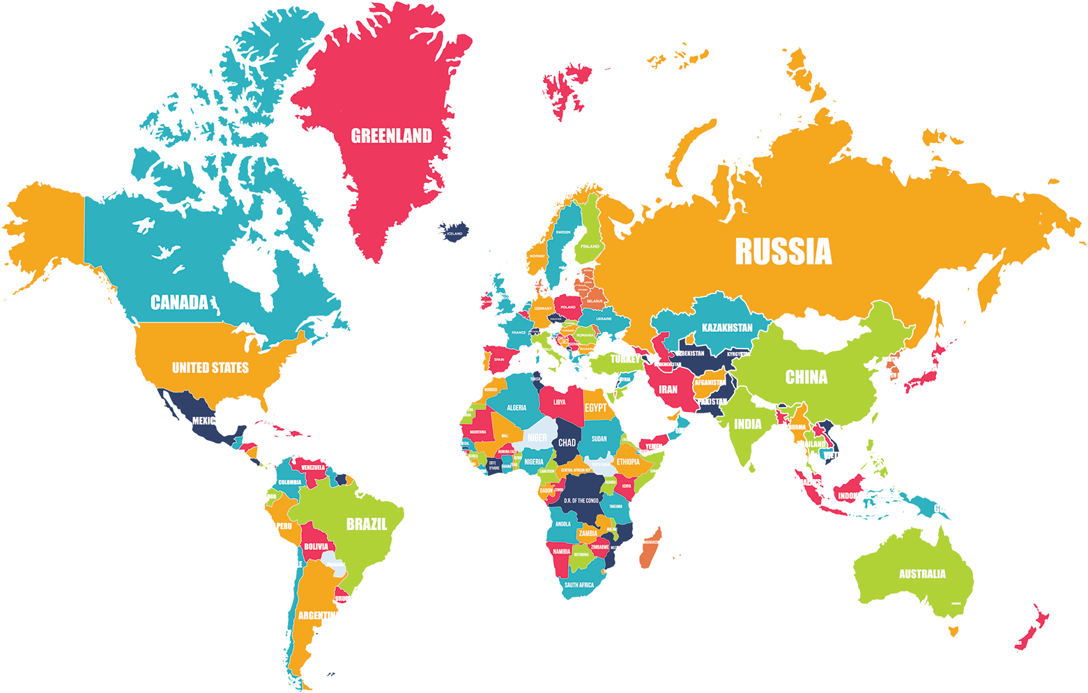 Picture - World Map (1100x780), Png Download