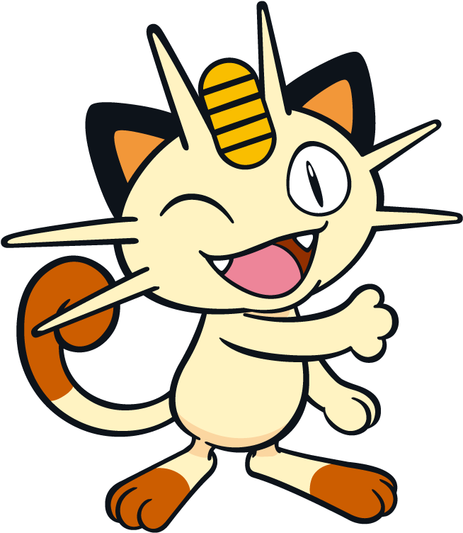 Meowth Pokemon Character Vector Art - Meowth Pokemon (800x800), Png Download