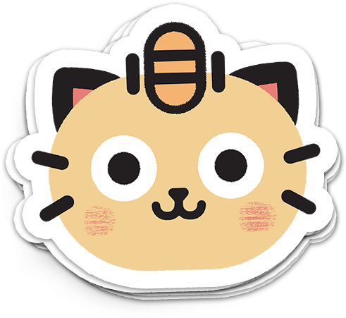 Image Of Meowth Sticker - Sticker (869x869), Png Download