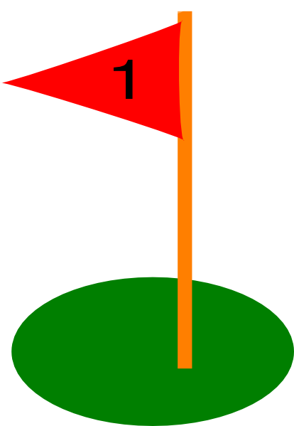 Transparent Golf Flag Th Hole Clip Art At - Clipart Golf Flag (414x599), Png Download