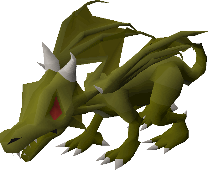 Baby Green Dragon - Runescape Green Dragon (664x543), Png Download