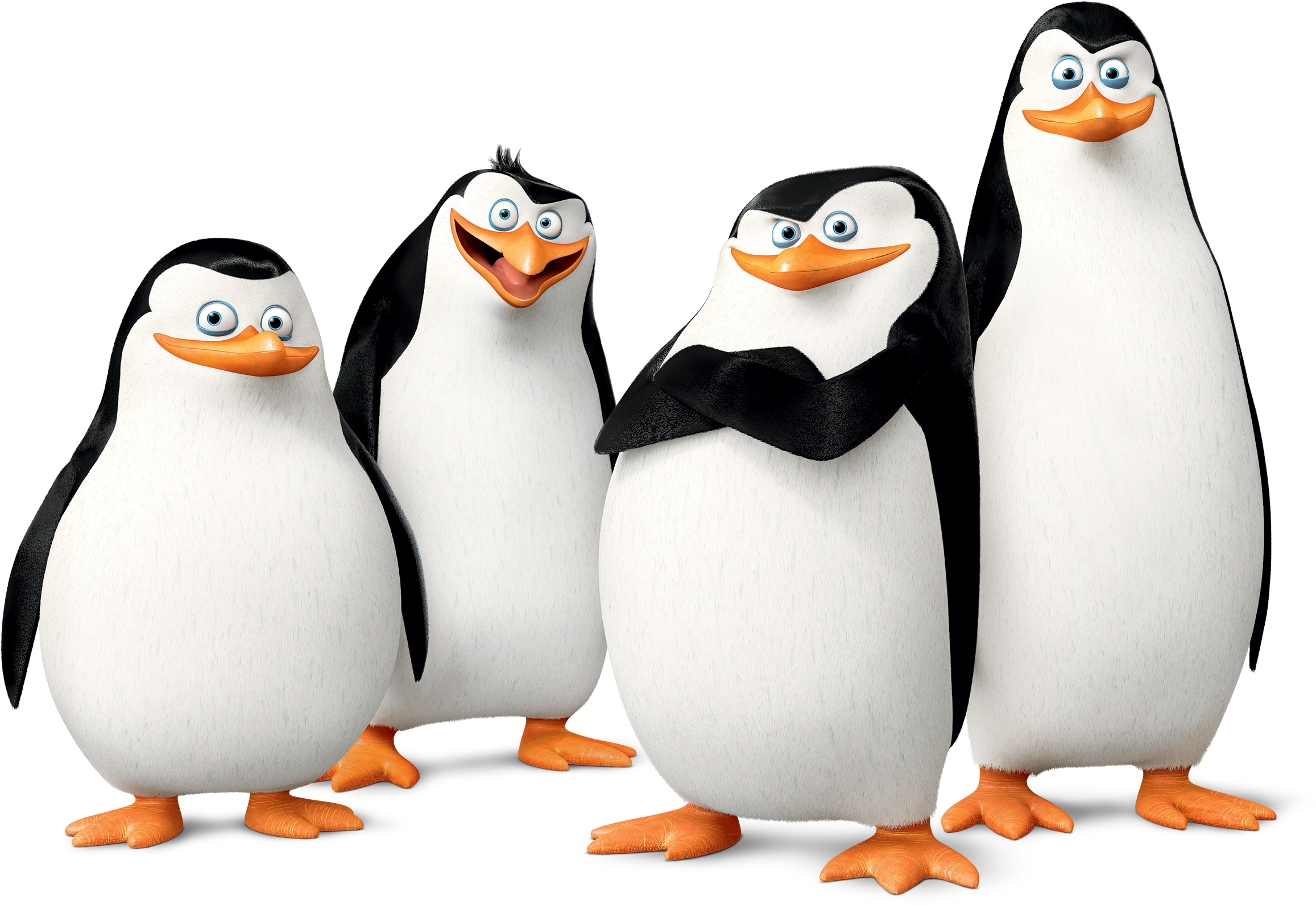 Madagascar Penguins Png Image - Pingouins De Madagascar (2500x1642), Png Download