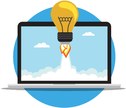 Salary & Benefits Surveys Customized For You - Light Bulb Rocket (423x378), Png Download