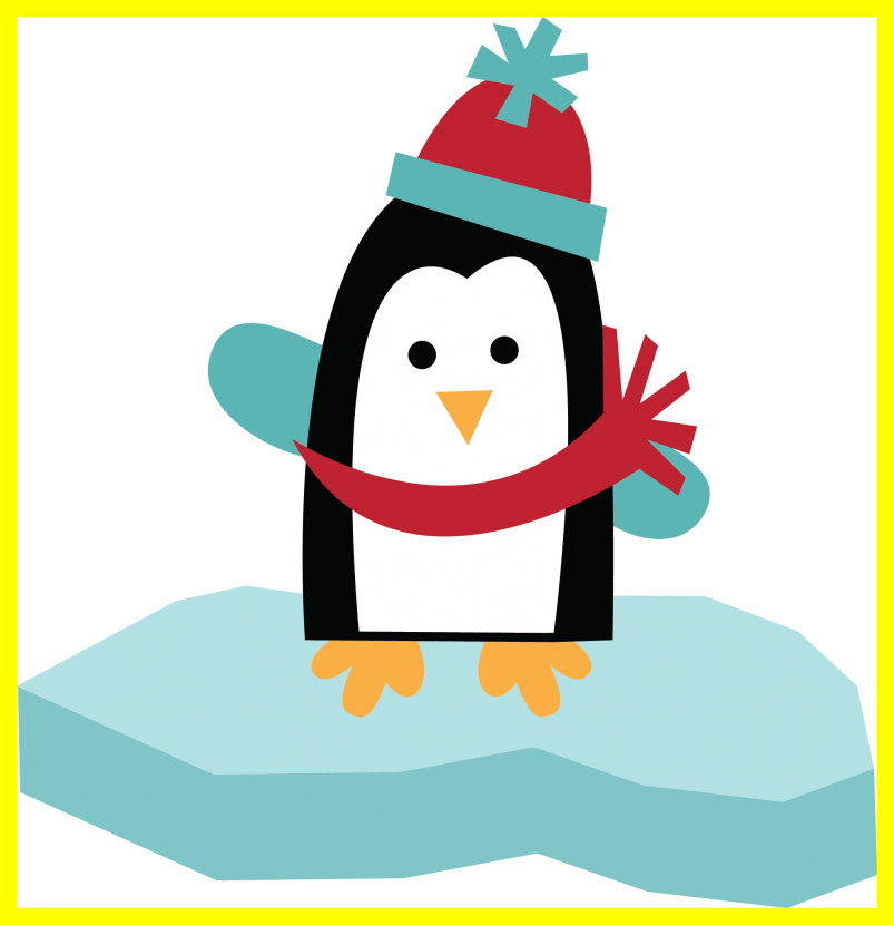 Penguins Clipart Transparent Background - Miss Kate's Cuttables Christmas (803x830), Png Download