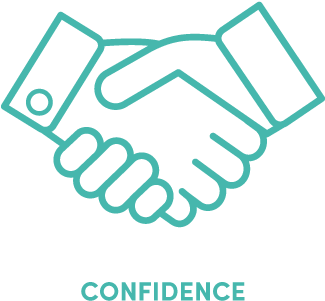 Confidence - Handshake Outline (360x360), Png Download