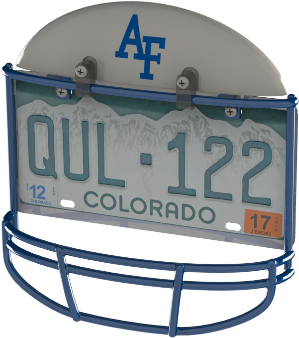 Us Air Force Academy Falcons Helmet Frame - Air Force Falcons Round Stainless Steel Necklace (641x691), Png Download