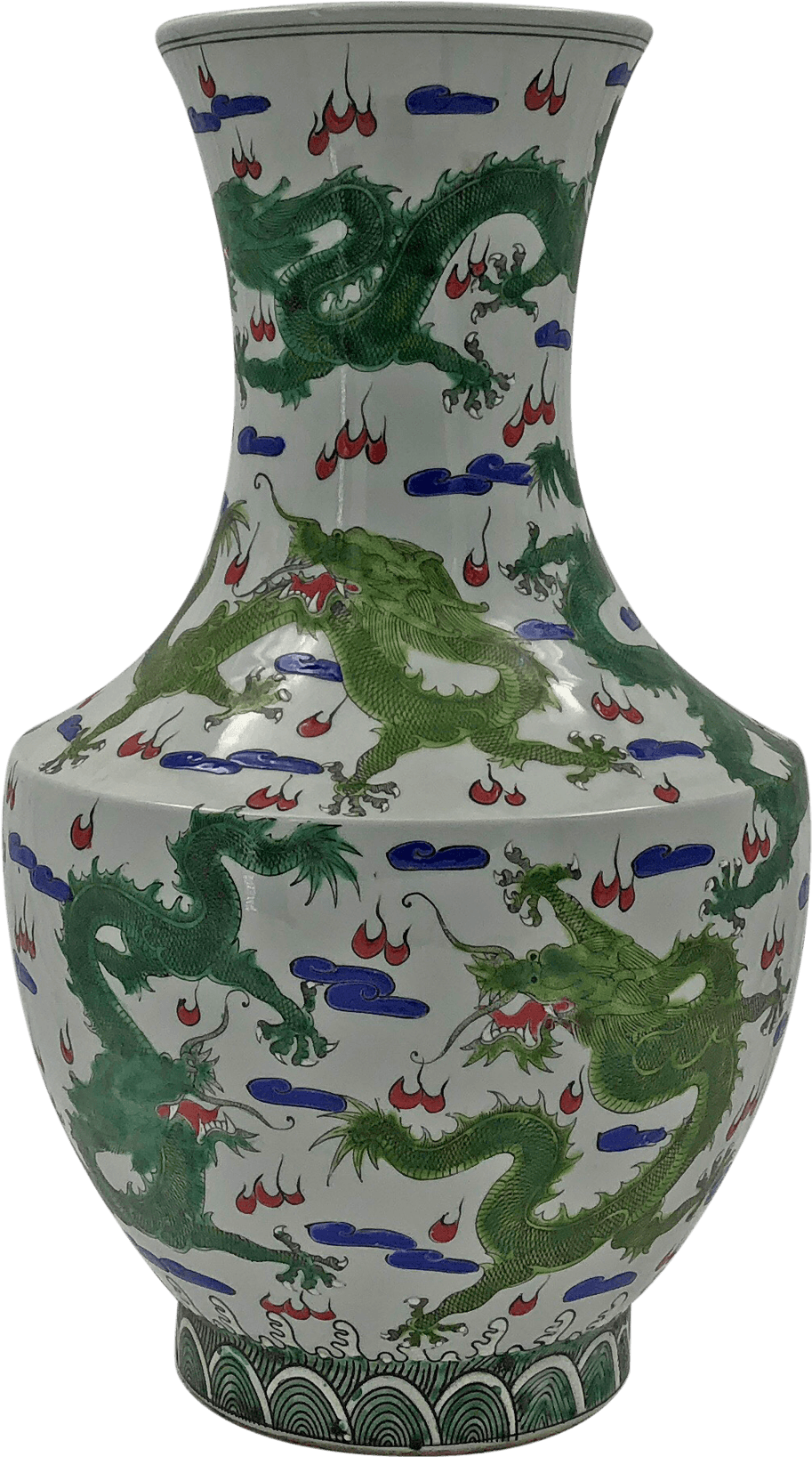 Chinese Green Dragon Hu-shaped Vase - Vase (1848x1848), Png Download