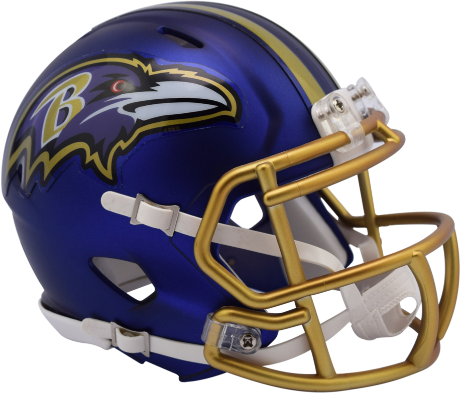 Ravens - Baltimore Ravens Nfl Blaze Alternate Speed Mini Helmet (1000x879), Png Download