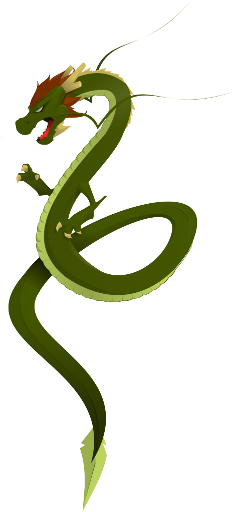 Tail Dragon Clipart - Green Dragons Creative Commons (471x1023), Png Download