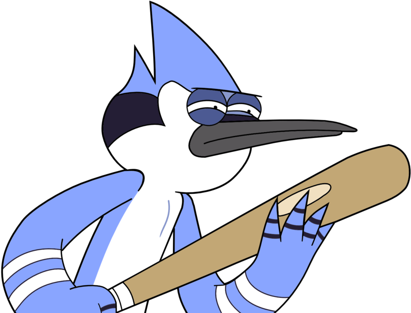 Mordecai With A Bat By Kol98-d4xopyr - Don T Say The N Word Meme (900x686), Png Download