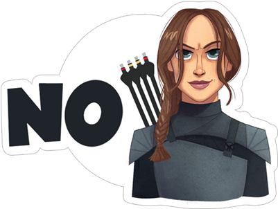 Viber Sticker «hunger Games - Hunger Games Stickers (490x317), Png Download